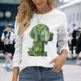 ワイマラナー 犬 グラフィック ペット アートワーク ワイマラナー 長袖Tシャツ 彼女への贈り物