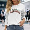 ヴィンテージアリゾナtシャツ レトロな砂漠のサグアロサボテン 長袖Tシャツ 彼女への贈り物