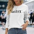 人類進化野球 長袖Tシャツ 彼女への贈り物