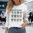 地質時代チャート古生物学・地球史 長袖Tシャツ 彼女への贈り物