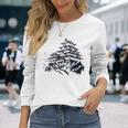 日本伝統風姫路城 長袖Tシャツ 彼女への贈り物