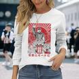 毛沢東会長 中国プロパガンダ ポスター ティーギフト 長袖Tシャツ 彼女への贈り物