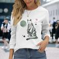 猫 和 着物 日本 伝統 ママ パパ キッズ 長袖Tシャツ 彼女への贈り物