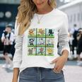 猫好きのためのフィットネス猫サッカーグラフィック 長袖Tシャツ 彼女への贈り物