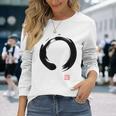 禅 書道 仏前 円 長袖Tシャツ 彼女への贈り物