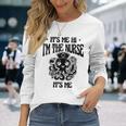 私ですこんにちは私はナースです私です私です医療看護看護師 Rn 長袖Tシャツ 彼女への贈り物