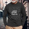 14歳の誕生日tシャツ スクエアルート 196 長袖Tシャツ 高齢者への贈り物
