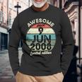15歳の誕生日 2008年6月9日 15歳の誕生日 長袖tシャツ 長袖Tシャツ 高齢者への贈り物