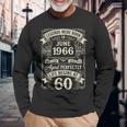 1966年6月生まれのヴィンテージ60歳の誕生日レジェンド。 長袖Tシャツ 高齢者への贈り物