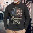 1976 愛国的なイーグル、50歳の誕生日、アメリカ国旗 愛国的 長袖Tシャツ 高齢者への贈り物