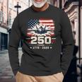 250Th Anniversary Usa Patriotic 250 Years American 4Th July 長袖Tシャツ 高齢者への贈り物