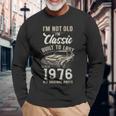 50歳の誕生日 1976年生まれのクラシックカー 長袖Tシャツ 高齢者への贈り物