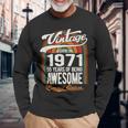 55 Years Of Awesome Born 1971 限定版 55歳の誕生日 長袖Tシャツ 高齢者への贈り物