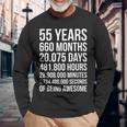 55歳向けの素晴らしい55歳の誕生日プレゼント。 長袖Tシャツ 高齢者への贈り物