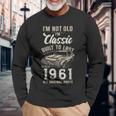65歳の誕生日 1961年生まれのクラシックカー 長袖Tシャツ 高齢者への贈り物