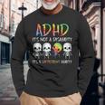 Adhd It's Not Disability It's A Different Abilitykeleton 長袖Tシャツ 高齢者への贈り物