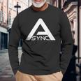 Async Backroom Pixels Research 長袖Tシャツ 高齢者への贈り物