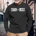 Atl Lhr フライトルート アトランタロンドン航空コード 長袖Tシャツ 高齢者への贈り物