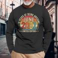 Awesomeince June 2007 ビンテージ レトロ 19歳の誕生日 メンズ 長袖Tシャツ 高齢者への贈り物
