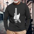 I Bass Guitar 長袖Tシャツ 高齢者への贈り物
