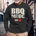Bbqモードオン バーベキュー愛好家 グリル バーベキュー 長袖Tシャツ 高齢者への贈り物