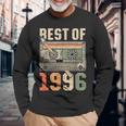Best Of 1996 オールド・カセット 30歳の誕生日 レトロ 長袖Tシャツ 高齢者への贈り物