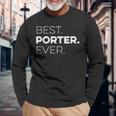 Best Porter Ever Coワーカー感謝 長袖Tシャツ 高齢者への贈り物