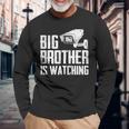 Big Brother Is Watching Government Massurveillance Cctv 長袖Tシャツ 高齢者への贈り物