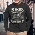 Bikes Are Like Wives 面白い オートバイ バイカー 妻 長袖Tシャツ 高齢者への贈り物