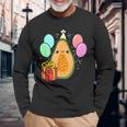 Birthday Papaya For Papaya Loverバースデーパパイヤ・フォー・パパイヤ・ラバー 長袖Tシャツ 高齢者への贈り物