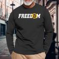 Bitcoin Freedom 暗号通貨 Btc 自由 ミリオネア ビットコインでお金持ち 長袖Tシャツ 高齢者への贈り物
