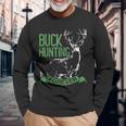 Buck Hunting Forever Deer Hunting 長袖Tシャツ 高齢者への贈り物