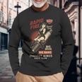 Burnout Kings レトロレーシングスパークプラグガールピンナップ ヴィンテージデザイン 長袖Tシャツ 高齢者への贈り物
