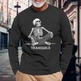 Calaca Tranquilo リラックススケルトンデザイン 長袖Tシャツ 高齢者への贈り物