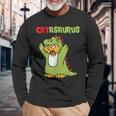 Catasaurus T-Rex Cat Kitten Dinosaur Feline Dino Dragon 長袖Tシャツ 高齢者への贈り物