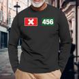 Cool 456 Code Number Illustration Novelty Graphic s 長袖Tシャツ 高齢者への贈り物
