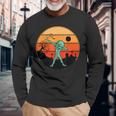 Dabbing Alien ハロウィン 面白い ダブ ダンス ポーズ トリック オア トリート 長袖Tシャツ 高齢者への贈り物