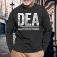 Dea Drink Every Afternoon シャツ 面白い メンズ レディース ドリンク 長袖Tシャツ 高齢者への贈り物