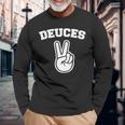 Deuces Finger Deuces 長袖tシャツ 長袖Tシャツ 高齢者への贈り物