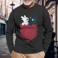 Dreamworks Dragons Light Fury & Night Fury Faux Pocket 長袖Tシャツ 高齢者への贈り物