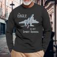 The Eagle Is Mypirit Animal F-15 戦闘機 飛行機 長袖Tシャツ 高齢者への贈り物