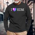 Edmシャツ I Heart Edm 長袖Tシャツ 高齢者への贈り物