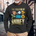 Evolution Of Money お金の進化 ビットコインプランb 暗号通貨btc ホドル 長袖Tシャツ 高齢者への贈り物
