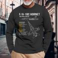 FA-18 ホーネット 長袖Tシャツ 高齢者への贈り物