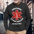 Emotionalupport Husband Do Not Pet 長袖Tシャツ 高齢者への贈り物