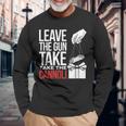Leave The Gun Take The Cannoli メンズ レディース イタリア国旗 長袖Tシャツ 高齢者への贈り物