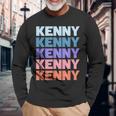 Modern Repeated Text Kenny 長袖Tシャツ 高齢者への贈り物