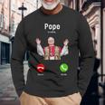 Pope Leo Xiv Is Calling Catholic Humor メンズ レディース 長袖Tシャツ 高齢者への贈り物