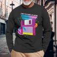 The Future Is Here フロッピーディスクディスクディスクレトロ80年代vaporwave 長袖Tシャツ 高齢者への贈り物