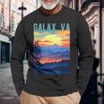 Galaxirginia Usa 山景色 サンセットスタイルデザイン 長袖Tシャツ 高齢者への贈り物
